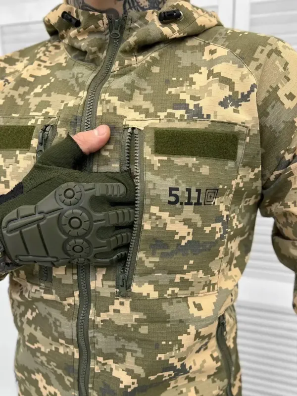 Военная демисезонная куртка Рип-Стоп пиксель 5.11