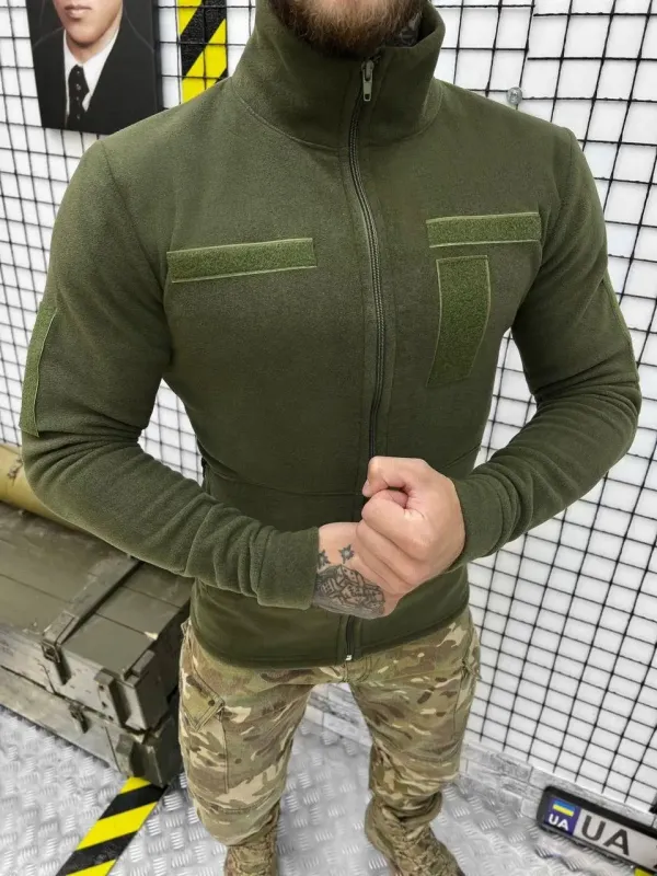Военная тактическая флисовая кофта Олива (Alligator)