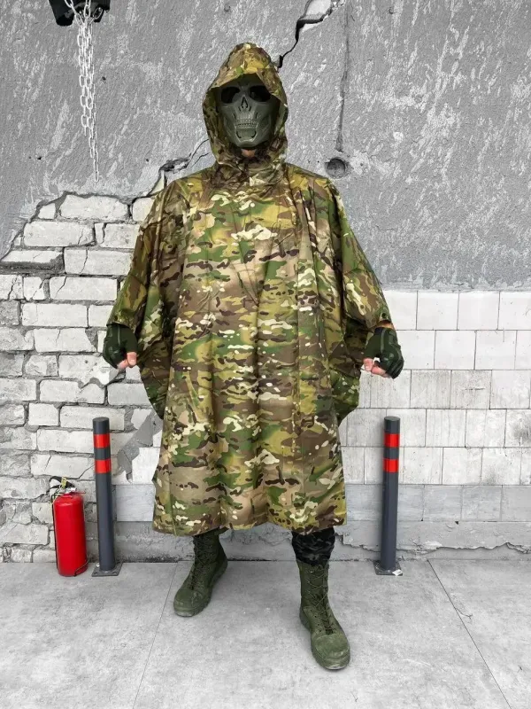 Военный плащ-палатка Пончо мембрана
