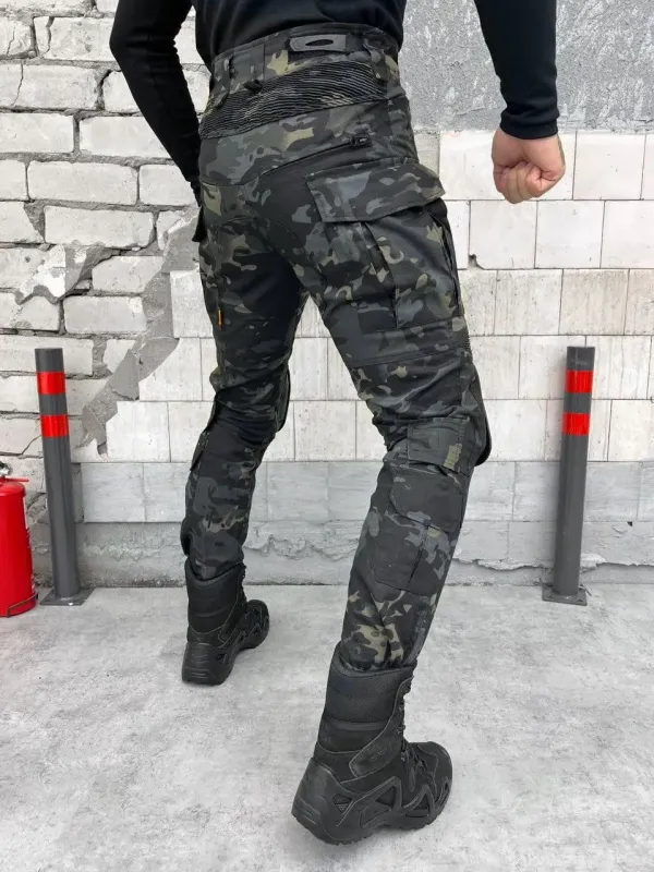 Военные штаны с наколенниками (Black) G3 (Мультикам)