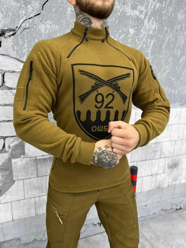 Тактическая флисовая кофта койот (92 ОШБр)