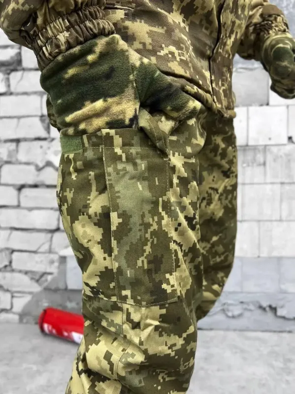 Армейский Костюм зимний Пиксель 5в1 (на флисе)