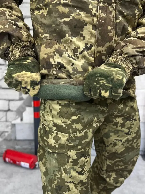 Армейский Костюм зимний Пиксель 5в1 (на флисе)