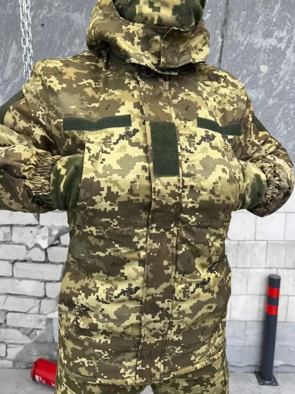 Армейский Костюм зимний Пиксель 5в1 (на флисе)