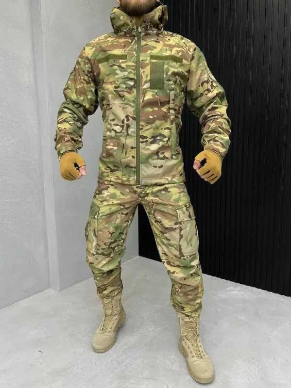 Военный Тактический водостойкий костюм софтшел softshell мультикам recona ВТ6588 (31 - 03)