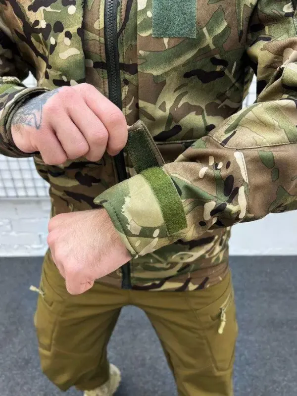 Демисезонная тактическая куртка SOFT-SHELL Мультикам (Sniper)