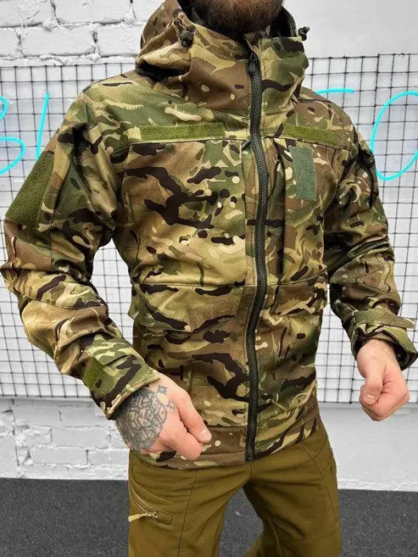 Демисезонная тактическая куртка SOFT-SHELL Мультикам (Sniper)