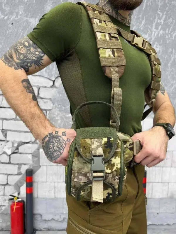 Военная аптечка Пиксель (подсумок) Быстрый сброс ПА1