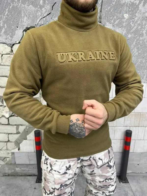 Тактическая флисовая кофта Ukraine coyot up soft ВТ6502(KO 6 - 02)