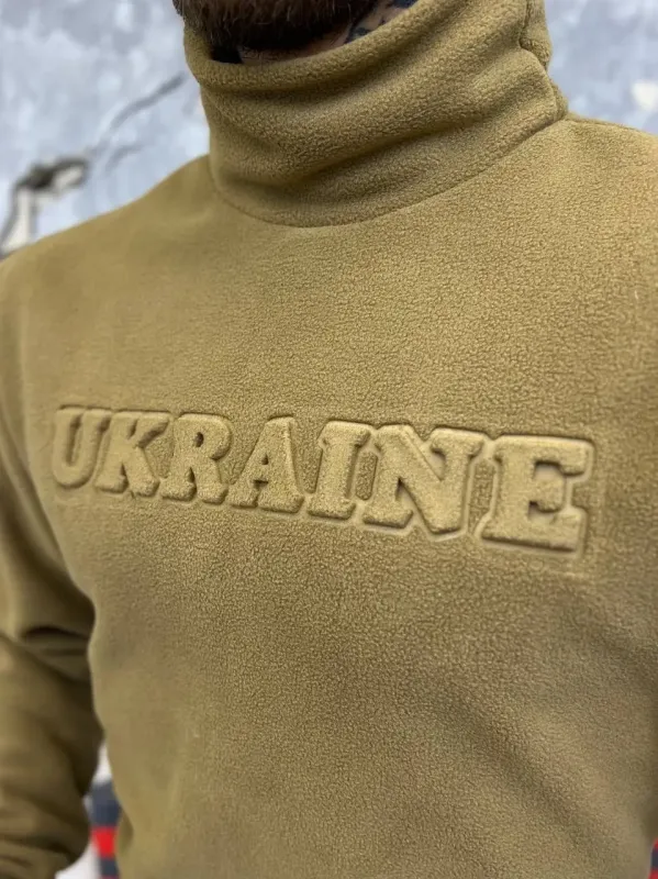 Тактическая флисовая кофта Ukraine coyot up soft ВТ6502(KO 6 - 02)
