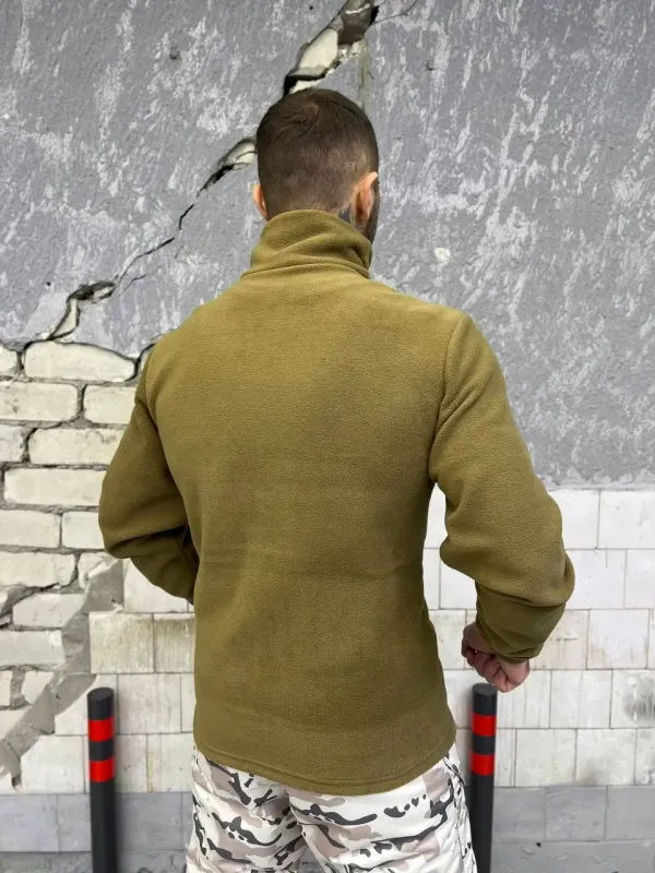 Тактическая флисовая кофта Ukraine coyot up soft ВТ6502(KO 6 - 02)