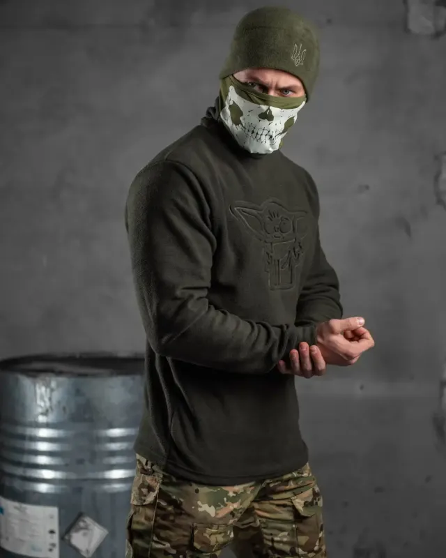 Флисовая кофта Йода олива ВТ 5972(K7 - 00)