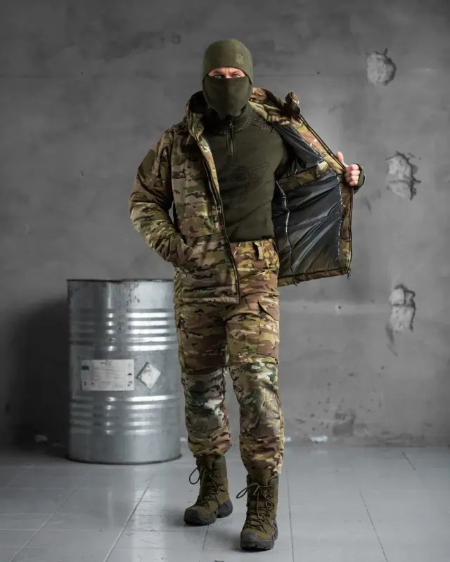 Зимний полевой тактический костюм мультикам CORDURA ВТ6056