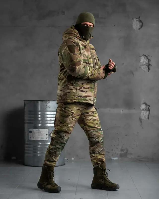 Зимний полевой тактический костюм мультикам CORDURA ВТ6056