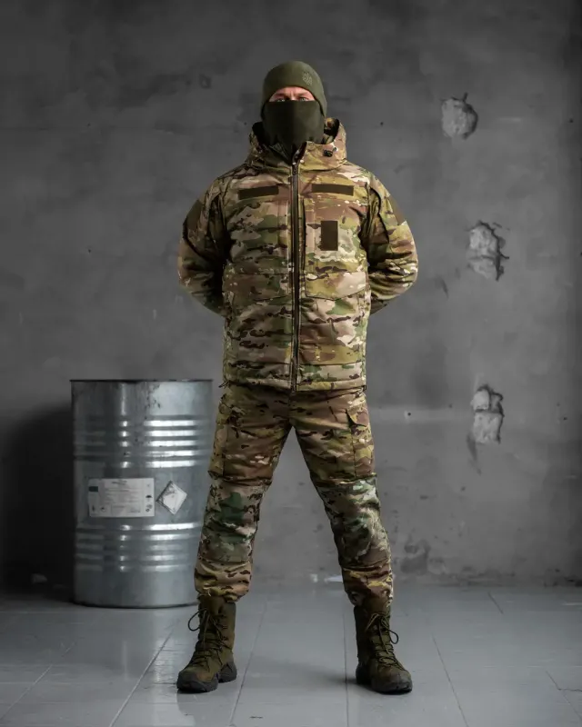 Зимний полевой тактический костюм мультикам CORDURA ВТ6056