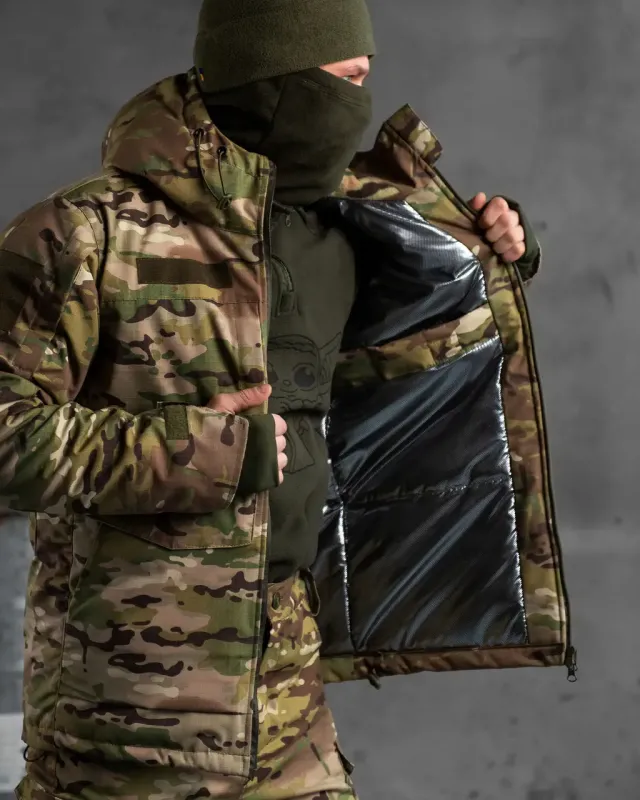 Зимний полевой тактический костюм мультикам CORDURA ВТ6056
