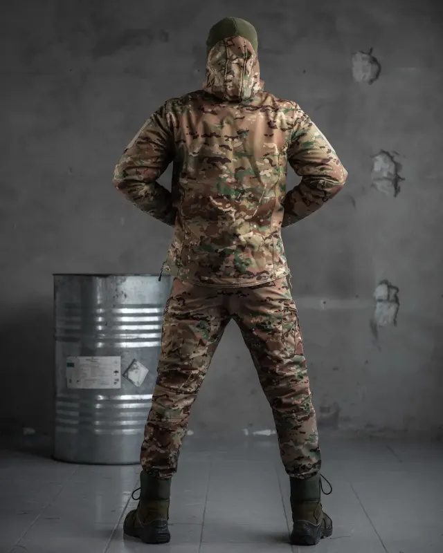 Зимний тактический костюм софтшел Single Sword Jumper (двойной флис) (16-02)