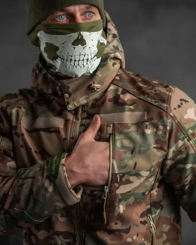 Зимний тактический костюм софтшел Single Sword Jumper (двойной флис) (16-02)