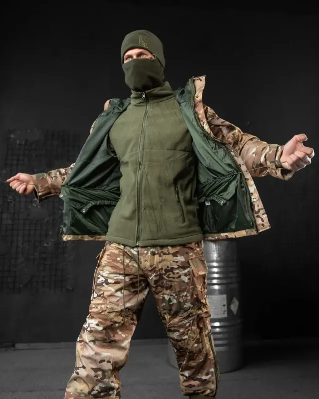 Военный Зимний тактический костюм мультикам Тransformer (двухслойный)
