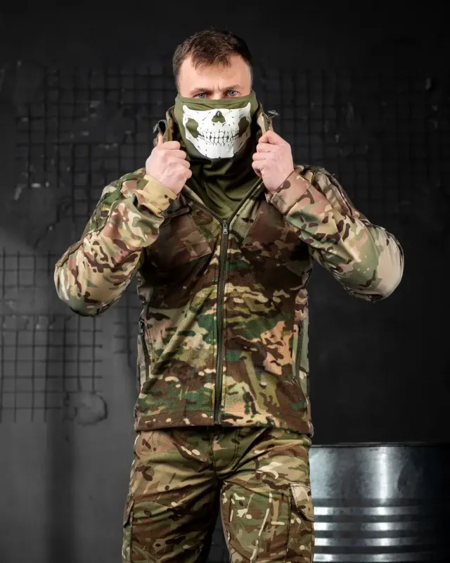 Военная тактическая флисованная куртка Вattle мультикам ВТ76592(6 - 01)