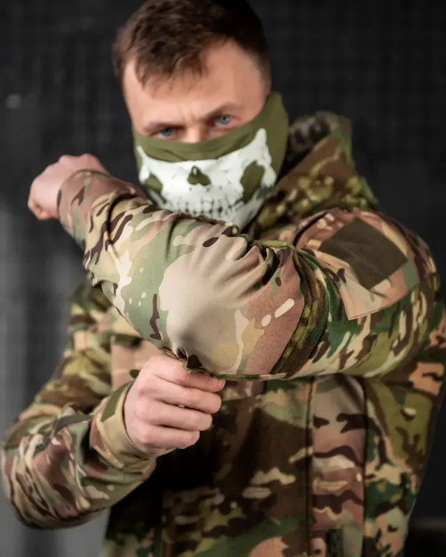 Военная тактическая флисованная куртка Вattle мультикам ВТ76592(6 - 01)