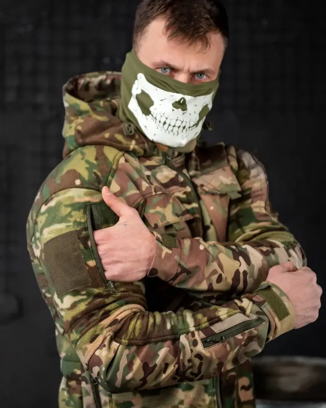 Военная тактическая флисованная куртка Вattle мультикам ВТ76592(6 - 01)
