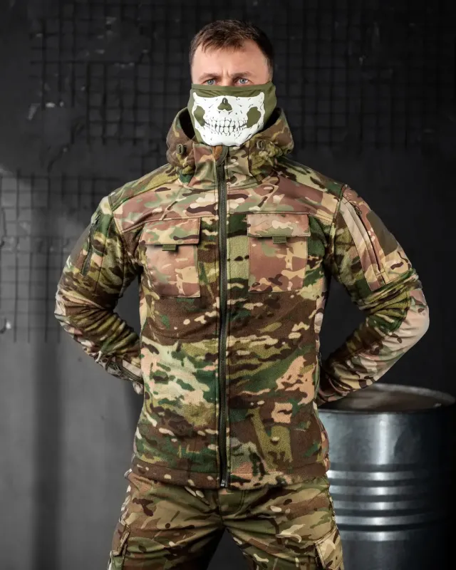 Военная тактическая флисованная куртка Вattle мультикам ВТ76592(6 - 01)