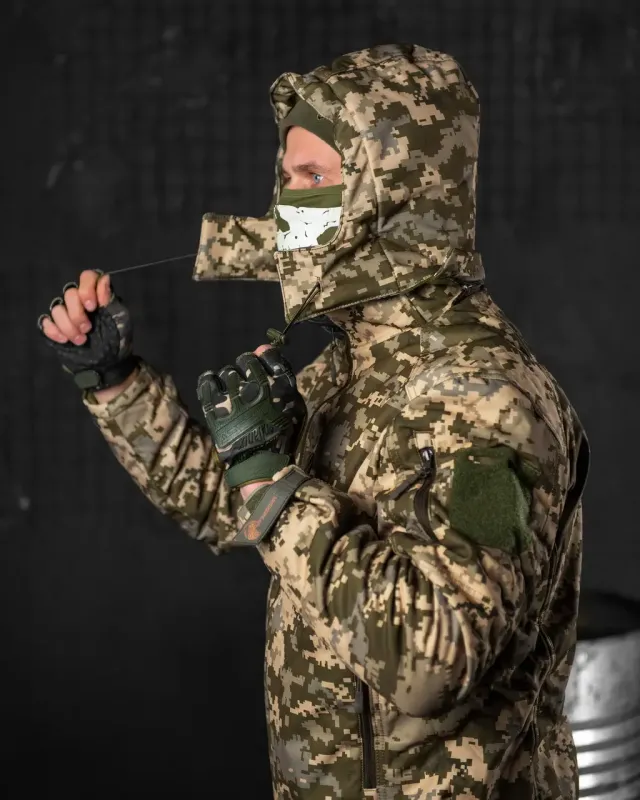 Зимний тактический костюм софтшел пиксель Jumper (двухфлис)(2 - 03)
