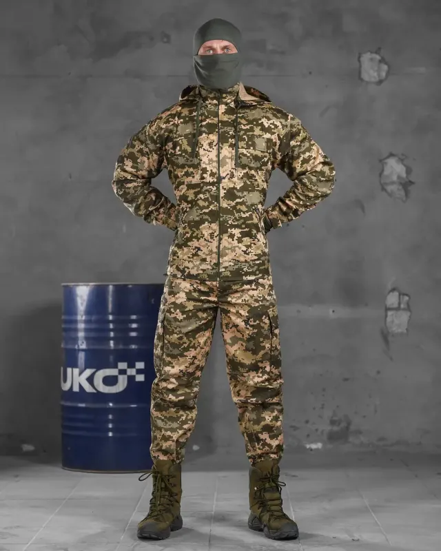 Тактический костюм defender пиксель + футболка пиксель ВТ6593(22 - 01)
