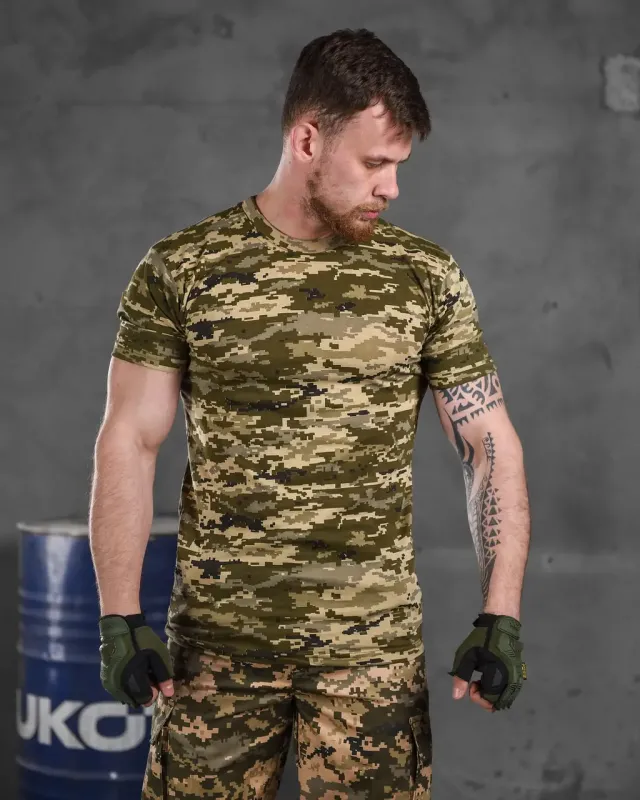 Тактический костюм defender пиксель + футболка пиксель ВТ6593(22 - 01)
