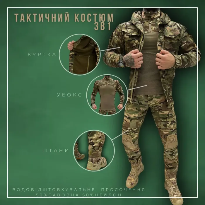 Военный осенний тактический костюм 3в1 G3 ОЛ7269(K4 2 - 02)