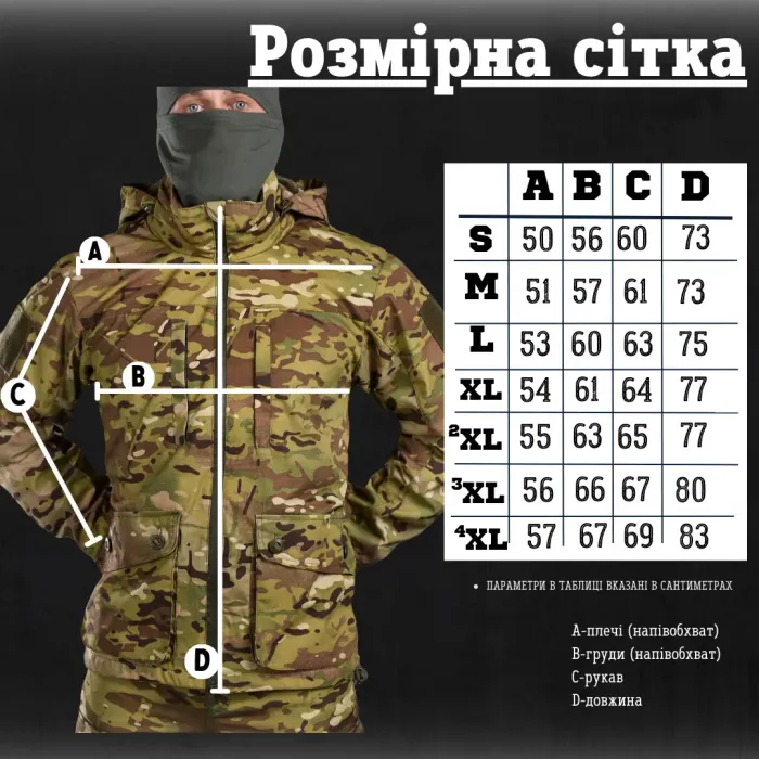 Весенняя тактическая куртка мультикам TIREX ВТ6705(9 - 02)