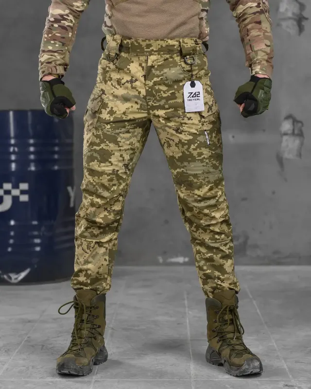Стрейчевые тактические штаны 7.62 Тactical пиксель ВТ6810(10 - 03)