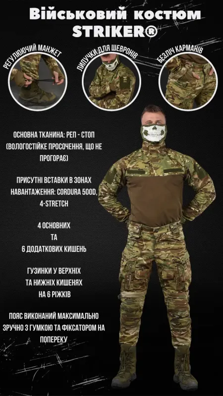 Военный демисезонный костюм STRIKER®️ мультикам