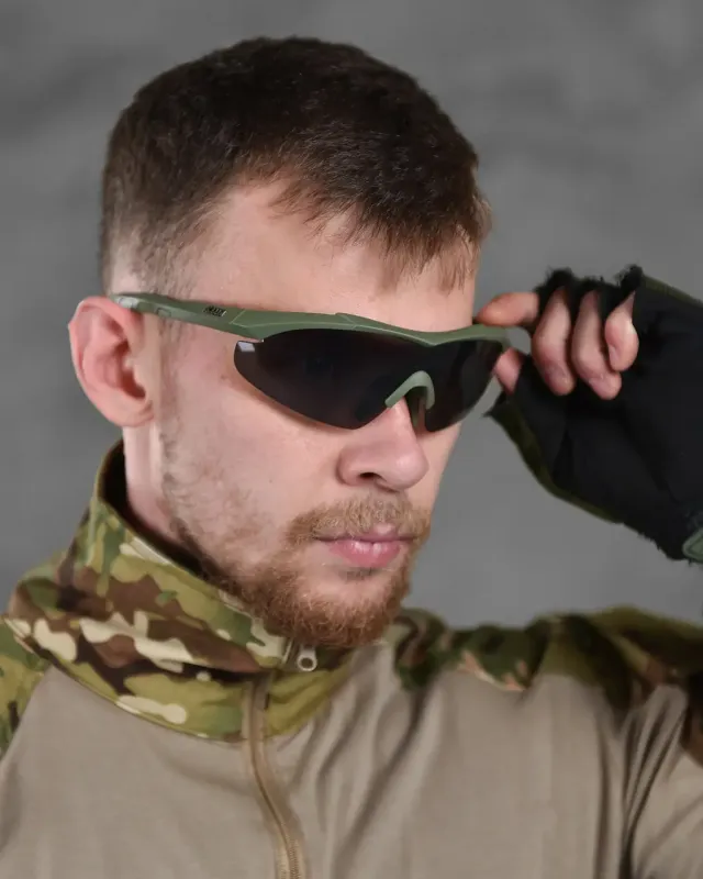 Тактические баллистические очки 5.11 FIVE ELEVEN 3 линзы олива