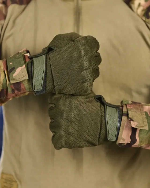 Военные перчатки тактические закрытые "Kalaud" (Олива)