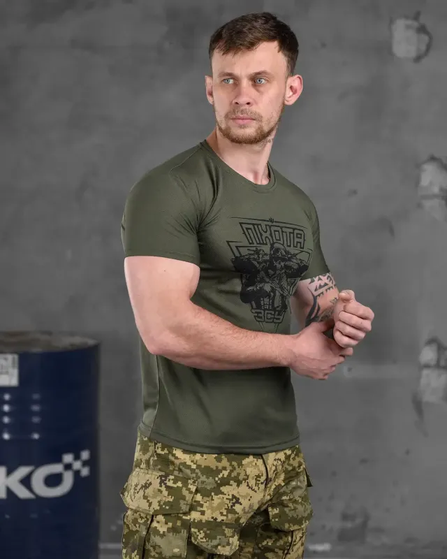 Футболка потоотводящая Bayraktar Піхота олива