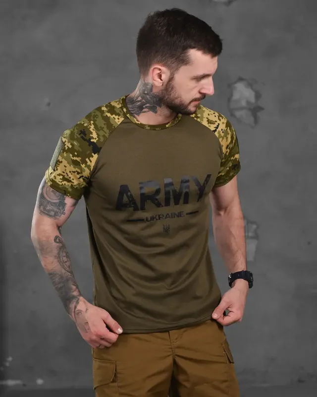 Тактическая футболка Army пиксельные рукава