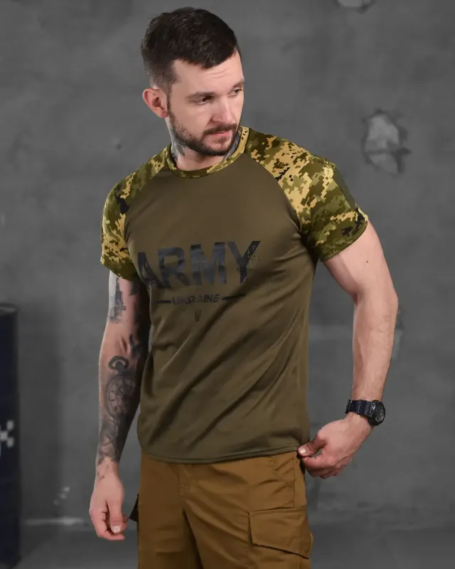 Тактическая футболка Army пиксельные рукава