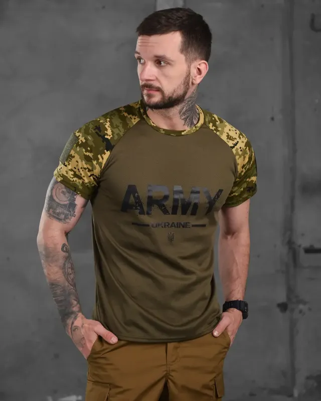 Тактическая футболка Army пиксельные рукава