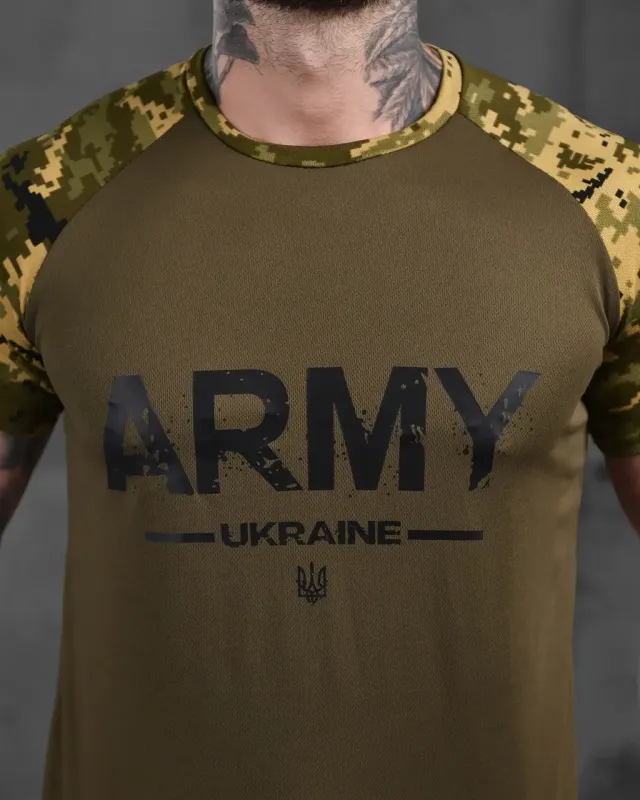 Тактическая футболка Army пиксельные рукава
