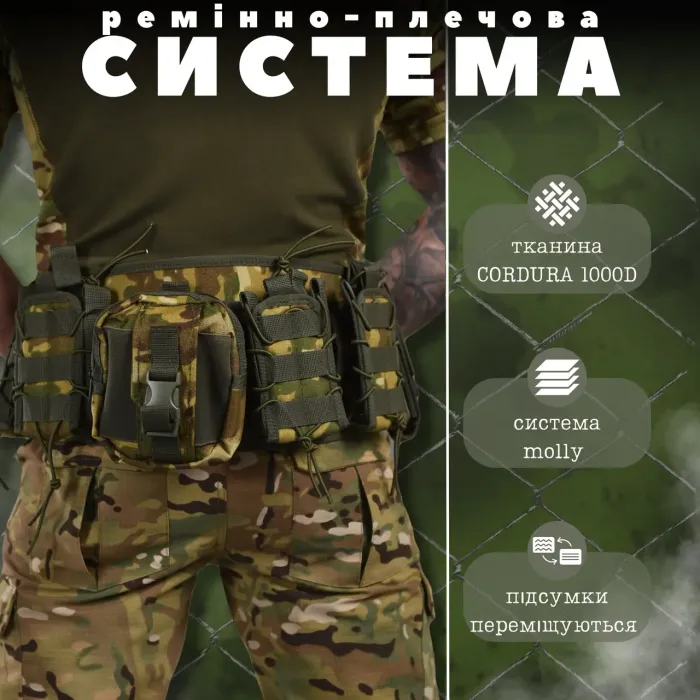 Армейский РПС полный комплект с подсумками Attack Мультикам
