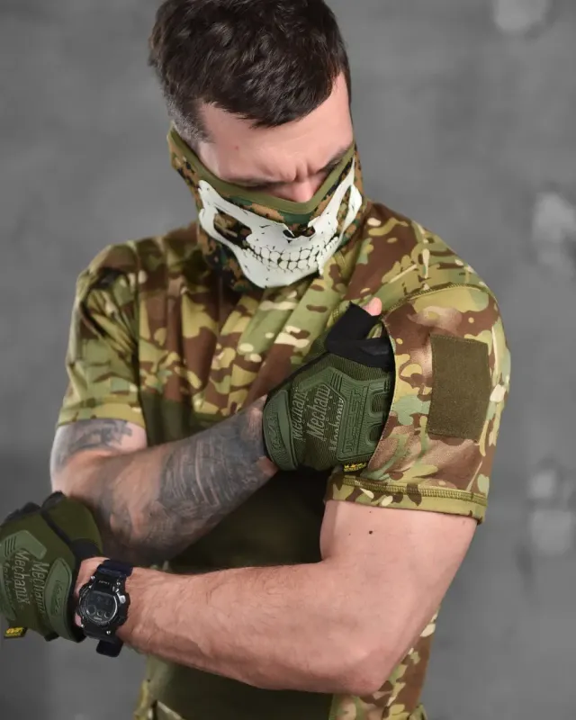 Армейский убакс короткий рукав 7.62 Tactical мультикам