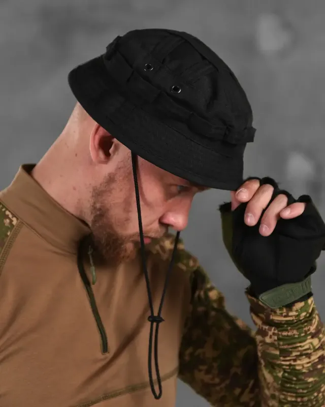 Панама тактическая чёрная 7.62