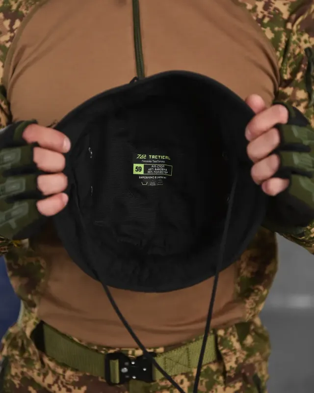 Панама тактическая чёрная 7.62