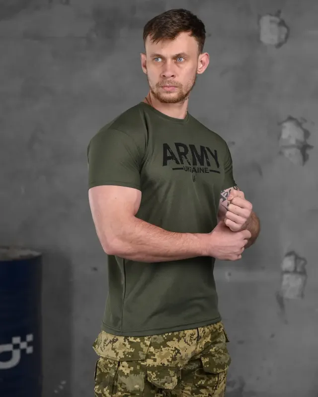 Тактическая потоотводящая футболка Bayraktar Army oliva ВТ6832