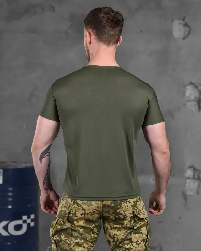 Тактическая потоотводящая футболка Bayraktar Army oliva ВТ6832