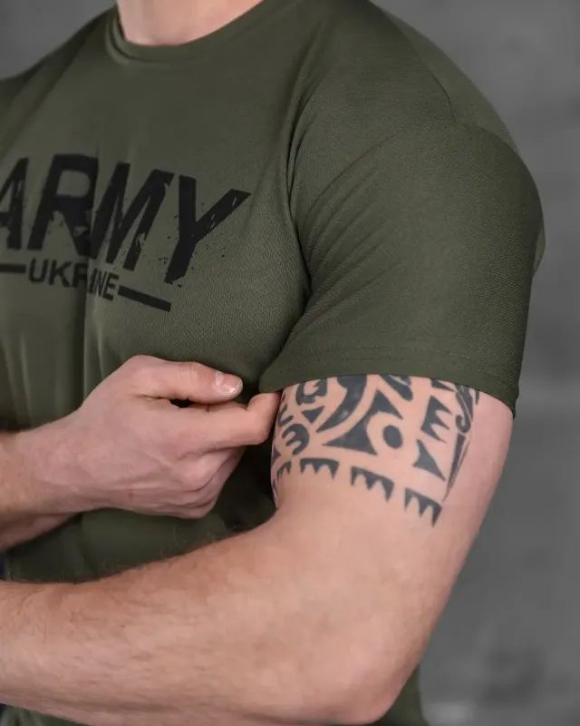 Тактическая потоотводящая футболка Bayraktar Army oliva ВТ6832