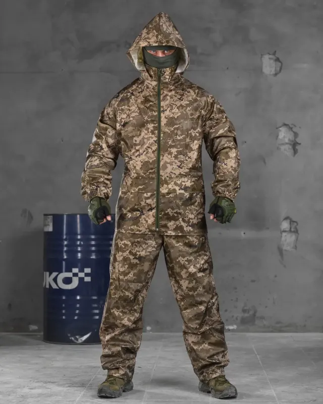 Тактический костюм дождевик water barrier pixel