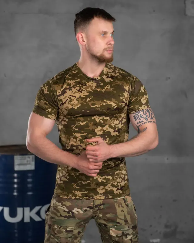 Армейская потоотводящая футболка пиксель Еxcalibur МР5926 (32 - 02)